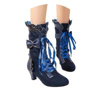 Botas Altas de Cuero para Mujer, Botas de Tacón Ancho con Punta Puntiaguda, Moda 2025 Estilo Western, Confortables y Elegantes para Otoño e Invierno, Calzado Femenino Versátil