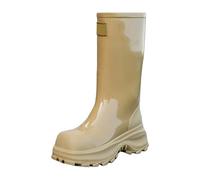 Botas altas de goma para mujer, elegantes, impermeables, para uso diario, zapatos de goma, amarillo, 36.5 EU
