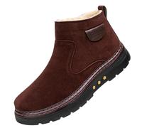 Botas Altas de Lana for Hombre, Ideales for el Invierno: Gruesas, cálidas y Resistentes al frío(Brown,EU 44)