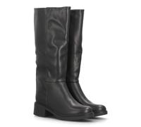 Botas altas de mujer con diseño sencillo y elegante, caña , punta redonda, tacón y ancho con . Ideal otoño invierno. Cierre de cremallera.