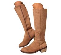 Botas Altas de Mujer Invierno Estilo Cowboy Clásico con Aislamiento Térmico, Resistente al Agua, Tacón Bajo de Estilo Vintage, Material Sintético de Alto Calidad Duradero y Cómodo para Uso Diario