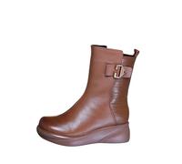 Botas Altas Mujer,Botas Militares Mujer Cómoda Casual Suela de Crepe Antideslizante Confortables Botines Campera Botines Estilo Motero Aire Libre Zapatos de Tacon Ancho Senderismo