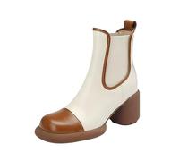 Botas Altas Mujer,Botas Militares Mujer Cómoda Moda Planas Calentar Piel Forro Cordones Botines Campera Botines Senderismo Aire Libre Zapatos Chunkyrayan Casual o de Fiesta