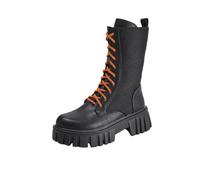 Botas Altas Mujer Chunky Heel Mid Calf Boots Sole Ankle Height Footwear Autumn Winter Fashion Zip Up Motorcycle Booties