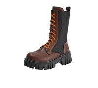 Botas Altas Mujer Chunky Heel Mid Calf Boots Sole Ankle Height Footwear Autumn Winter Fashion Zip Up Motorcycle Booties