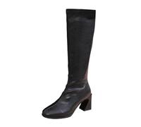 Botas Altas Mujer Cowboy, Botas Verano Mujer Vaqueras, Botines Cowboy Comercio Exterior Otoño E Invierno Tela Vaquera con Tacón Grueso Y Tacón Bajo Y Altas Cowboy Boots Bota Botines Camperos Boots