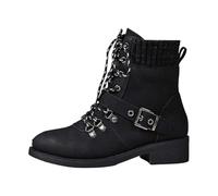 Botas Altas Mujer Vaqueras, Botas Verano Mujer Cowboy, Botines Cowboy Media Pantorrilla con Puntera Redonda Cordones Estilo CalcetíN Patchwork Caña Corta Botines Camperos Boots Bota Cowboy Boots