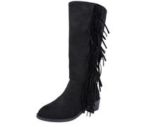 Botas Altas Mujer Verano, Botas Verano Mujer Media Caña, Botines Cowboy Media Caña con Flecos Estilo Casual Y Cómodo Ideales Otoño E Invierno Diseño Sin Boots Cowboy Boots Botines Camperos Bota
