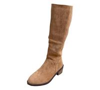 Botas Altas Mujer Verano, Botas Verano Mujer Vaqueras, Botines Cowboy Gamuza A Media Pantorrilla con Cremallera Lateral Cómodos E Informales Calzado Moda Botines Camperos Bota Boots Cowboy Boots
