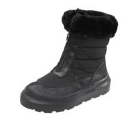 Botas altas para mujer, con cordones, antideslizantes, para invierno, con forro polar, botines de plataforma para caminar, color sólido, elegantes y a la moda para invierno al aire libre, 1, Black