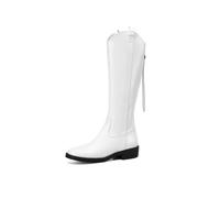 Botas altas para mujer con tacón, botines largos para mujer, elegantes botas de equitación vintage, transpirables, botas de lluvia con soporte para arco, botas de invierno, botas de cuero hasta la