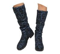 Botas Altas para Mujer de Gamuza, Estilo Casual y Elegante, Zapatos de Mujer con Tacón Bajo y Suela Antideslizante, Perfectas para Otoño e Invierno, Moda Calzado Femenino Amazon España