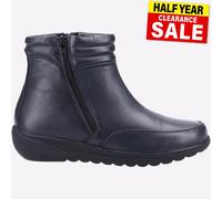 Fleet & Foster Botas de mujer Marruecos Anchas Memory Foam Navy