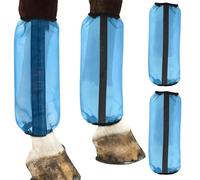 Botas Antimoscas para Caballos - 4 Piezas de Protectores de Pierna de Malla para Caballos,Polainas Equinas Cómodas - para Carreras, Pastoreo, Establo, Competición, Deportes, Entrenamiento, Rancho, Gra