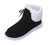 Botas Boxeo,Botas de Boxeo Comodos Casual Planas Calentar Piel Forro Cordones Botines Empeine Botines Estilo Punk Aire Libre Zapatos de Tacon Ancho Senderismo