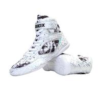 Botas Boxeo Hombre,Zapatos De Lucha Libre Alta,Zapatos De Boxeo De CañA Alta,Antideslizante,A La AbrasióN,Absorber El Sudor,para Deportes De Combate,Wrestling Shoes,Y Levantamiento