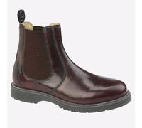 Grafters Weston Cuero Hombre Clásico Moda Mocasín Chelsea Botas Burdeos
