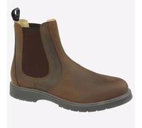 Grafters Weston Cuero Hombre Clásico Moda Mocasín Chelsea Botas Marrón