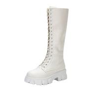 Botas con cordones para mujer, botas de combate, botas de combate sobre la rodilla, botas de plataforma, botas con cordones, botas de combate, botas militares, botas de senderismo, botas de trabajo