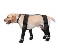 Botas con tirantes para perro, algodón de poliéster, leggings para perro, protección completa de patas para clima frío, alergias, caminar al aire libre, protección de invierno y seguridad para la piel