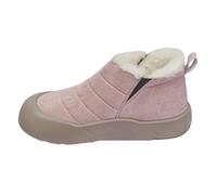 Botas coreanas de comercio exterior de talla grande, botas de algodón grueso con forro polar cálido para mujer, botas de invierno de algodón no cómodas para mujeres mayores, Pink, 39 EU