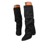 Botas Cortas de Cuero para Mujer,Botines con Hebillas Decorativas y Tacón Grueso,Calzado de Moda Estilo Casual Urbano Perfecto para Otoño e Invierno,Zapatos Confortables y Duraderos para Uso Diario