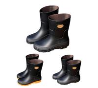 Botas cortas de goma para hombre, botines de jardín para hombre, botines con cremallera, zapatos de goma de piel, caña corta, chanclas de viaje, botas de vadeo transpirables, zapatos de exterior lisos