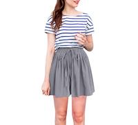 Botas cortas para mujer, pantalones cortos de verano para mujer, pantalones de gasa con 2 catties, falda de cintura elástica, sueltos, versátiles, coreanos, casuales, pantalones cortos para correr