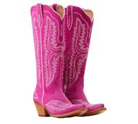 Botas Cowboy Camperas Altas Mujer Botas vaqueras occidentales de gran tamaño, puntiagudas, gruesas y tacón alto, botas hilo bordado for mujer(Color 3,42)