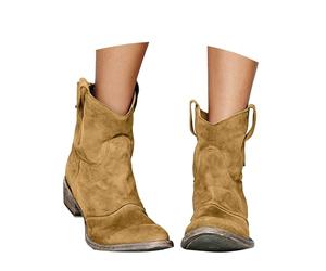 Botas Cowboy De Mujer - Tacon Bajo Piel Botas Camperas Mujer Botines Invierno Caña Ancha Biker De Montar A Caballo Comodas Y Elegantes