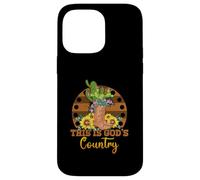 Botas Cowgirl con Forma de Cactus y Girasol This Is God Is Country Carcasa para iPhone 14 Pro MAX