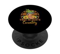 Botas Cowgirl con Forma de Cactus y Girasol This Is God Is Country PopSockets PopGrip Adhesivo