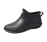 Botas de Agua Botas de Lluvia Botas de Lluvia fáciles de Poner Slip Zapatos de Lluvia para Mujer Versión Coreana Color sólido Tubo Corto Zapatos de Agua para Mujer (Black, 44)