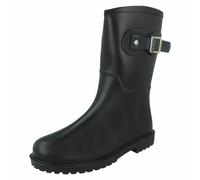 Botas De Agua Casual Negras Sintéticas Hasta La Pantorrilla 'X1270' Para Damas