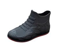 Botas de agua cortas para mujer, botas de lluvia impermeables, suela antideslizante, botas ligeras de jardinería, botines para mujer, Red, 38 2/3 EU
