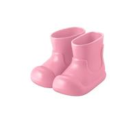 Botas de agua cortas para niños, lisas, antideslizantes, de ajuste ancho, sin cordones, lindas botas de lluvia impermeables para exteriores, botas de lluvia clásicas de verano, botas de lluvia