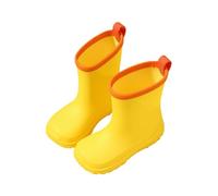 Botas de agua de ajuste ancho para niños, talla 8, botas de lluvia impermeables lisas, minimalistas, antideslizantes, para verano, resistentes al agua, zapatos de goma para niñas y niños, bonitos
