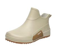 Botas de agua de tobillo para mujer, suela gruesa, antideslizantes, impermeables, con forro cálido, a la moda, para exteriores, botas de barro fáciles de limpiar, botas de jardín, botas deportivas