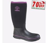 Woodland Newry Neopreno Mujer Senderismo Impermeable Botas de Agua Negro