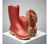 Botas de agua Mujer Katiuskas Solognac 100 Ligeras Pvc Rojo teja 41/42