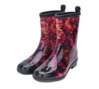 Botas de Agua Mujer Verano Botas de Goma Trabajo Lluvia Botas Lluvia Botines Alta Goma Impermeable Jardín Trabajo Wellington Botas Zapatos al Aire Libre Zapatos de Agua Botas De Lluvia Antideslizante