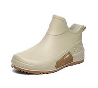 Botas de agua para hombre, zapatos de jardín cortos, botas de trabajo, botas de trabajo, botas de media altura, impermeables, antideslizantes, zapatos de lluvia, zapatos de hombre, adecuados para días