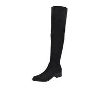 Botas de agua para niñas adolescentes, botas de tobillo alto con cordones, suela fácil de poner para clima frío, caminata por el campo, para mujer, impermeable, piel antideslizante, Black, 38.5 EU