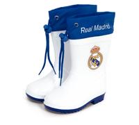 Botas de agua Real Madrid blancas con cierre textil talla 28
