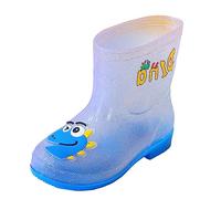 Botas de agua unisex para niños, impermeables, ligeras, para jugar de forma independiente en jardines fangosos, azul celeste, 30 EU