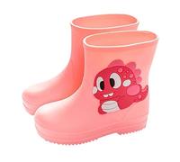 Botas de agua unisex para niños, impermeables, protección para elementos lluviosos, base antideslizante, botas de agua para nieve y condiciones húmedas, Pink, 28.5 EU
