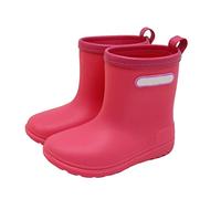 Botas de agua unisex para niños, resistentes, antideslizantes, suela de agua, ligeras, impermeables, tallas 36-44, Red, 10 UK Child