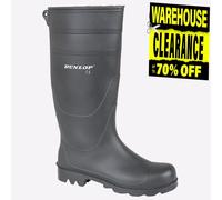 Dunlop Universal Hombre Duradero Protección Botas de Agua Negro