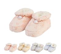 Botas de bebé de piel cálida, zapatos de bebé de felpa de algodón, botines de bebé de vellón acogedor, botines cálidos de suela suave (Pink,12.5cm/11-13 months)