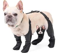 Botas de bolsillo para perro, protector de patas de perro con correa para el hombro, suela de goma ajustable antisuciedad, zapatos adecuados para caminar al aire libre y senderismo en temporada de